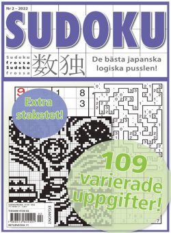 Sudoku Frossa – 03 februari 2022