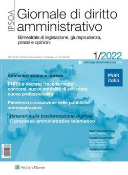 Giornale di diritto amministrativo – Gennaio 2022