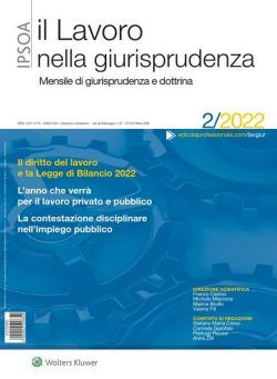 Il lavoro nella giurisprudenza – Febbraio 2022