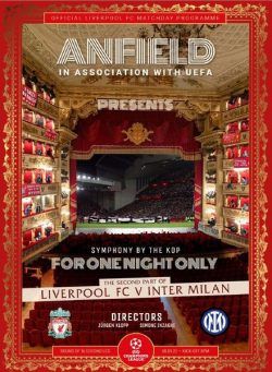 Liverpool FC Programmes – vs Inter Milan CL – 8 March 2022