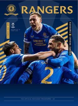 Rangers Football Club Matchday Programme – Rangers v Red Star – 10 March 2022