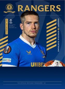 Rangers Football Club Matchday Programme – Rangers vs Borussia Dortmund – 24 February 2022