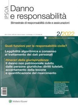 Danno e Responsabilita – Aprile 2022