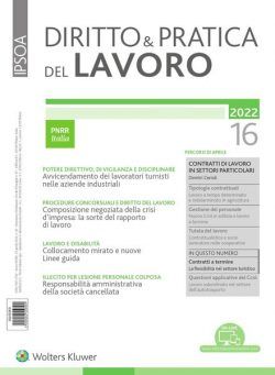 Diritto e Pratica del Lavoro – 23 Aprile 2022