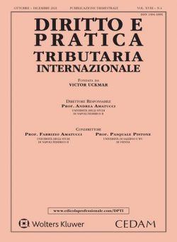 Diritto e pratica tributaria internazionale – Ottobre-Dicembre 2021