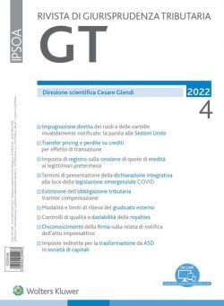 GT Rivista di Giurisprudenza Tributaria – Aprile 2022