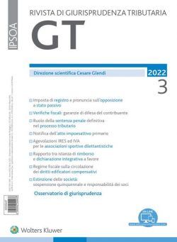 GT Rivista di Giurisprudenza Tributaria – Marzo 2022