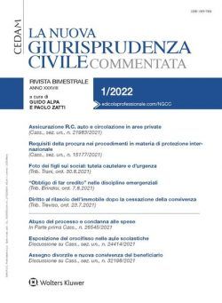 La Nuova Giurisprudenza Civile Commentata – Gennaio 2022