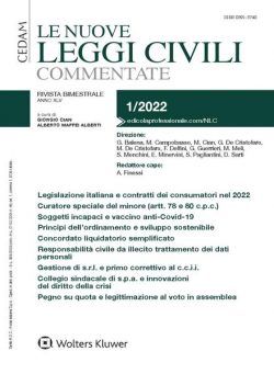 Le Nuove Leggi Civili Commentate – Gennaio 2022