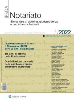 Notariato – Gennaio 2022