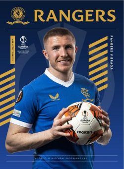 Rangers Football Club Matchday Programme – Rangers v Braga – 14 April 2022