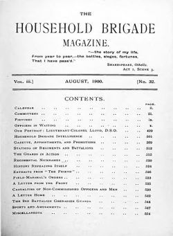 The Guards Magazine – August 1900