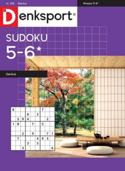 Denksport Sudoku 5-6 genius – 05 mei 2022