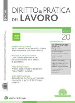 Diritto e Pratica del Lavoro – 21 Maggio 2022