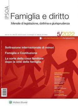 Famiglia e Diritto – Maggio 2022