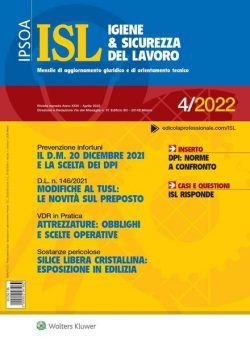 Igiene & Sicurezza del Lavoro – Aprile 2022