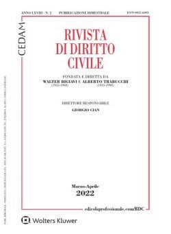 Rivista di Diritto Civile – Marzo-Aprile 2022