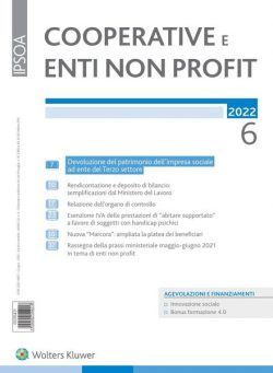 Cooperative e enti non profit – Giugno 2022