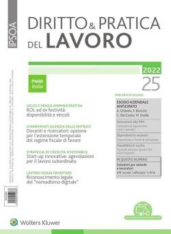 Diritto e Pratica del Lavoro – 25 Giugno 2022