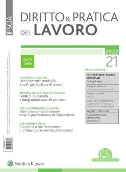 Diritto e Pratica del Lavoro – 28 Maggio 2022