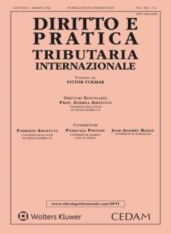 Diritto e pratica tributaria internazionale – Gennaio-Marzo 2022