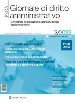 Giornale di diritto amministrativo – N 3 2022