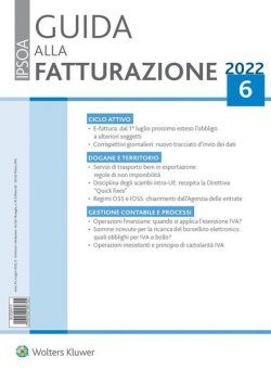 Guida alla Fatturazione – Giugno 2022