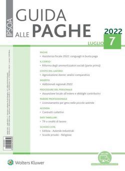 Guida alle paghe – Luglio 2022