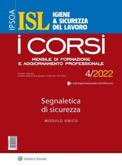 Igiene & Sicurezza del Lavoro Corsi – Aprile 2022