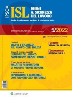 Igiene & Sicurezza del Lavoro – Maggio 2022