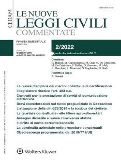 Le Nuove Leggi Civili Commentate – N 2 2022