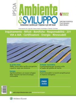 Ambiente & sviluppo – Giugno 2022