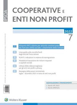 Cooperative e enti non profit – Luglio 2022