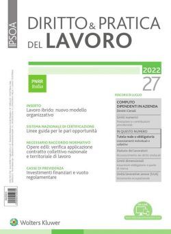 Diritto e Pratica del Lavoro – 9 Luglio 2022