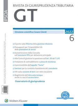 GT Rivista di Giurisprudenza Tributaria – Giugno 2022