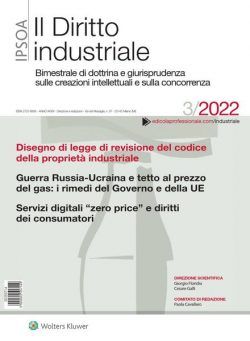 Il Diritto Industriale – Luglio 2022