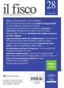 il fisco – 11 Luglio 2022