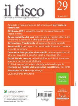 il fisco – 18 Luglio 2022