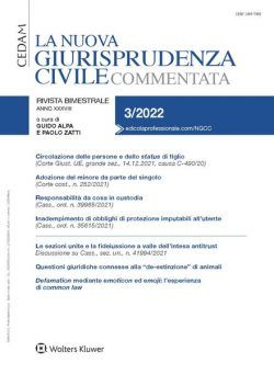 La Nuova Giurisprudenza Civile Commentata – Giugno 2022