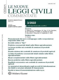 Le Nuove Leggi Civili Commentate – Maggio-Giugno 2022