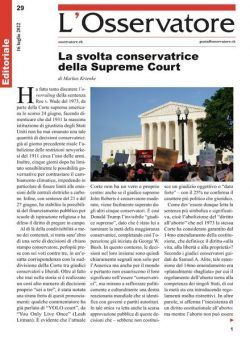 L’Osservatore – 16 luglio 2022