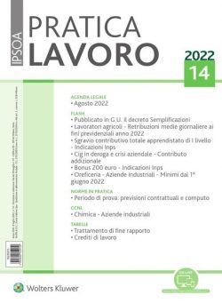 Pratica Lavoro – 9 Luglio 2022