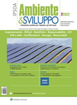 Ambiente & sviluppo – Luglio 2022