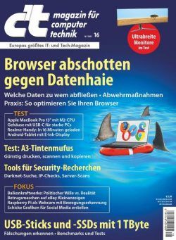 c’t magazin fur computertechnik – 16 Juli 2022