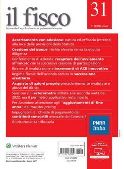 il fisco – 1 Agosto 2022