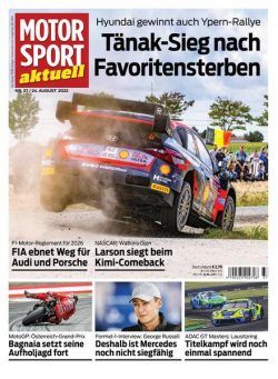 MOTORSPORT aktuell – 24 August 2022