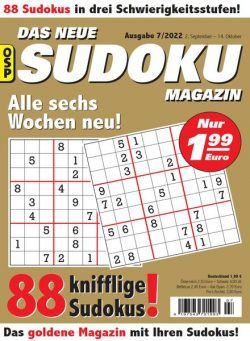 Das Neue Sudoku – Nr 7 2022