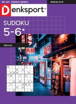 Denksport Sudoku 5-6 genius – 18 augustus 2022