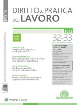 Diritto e Pratica del Lavoro – 3 Settembre 2022