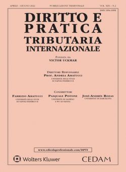 Diritto e pratica tributaria internazionale – Aprile-Giugno 2022